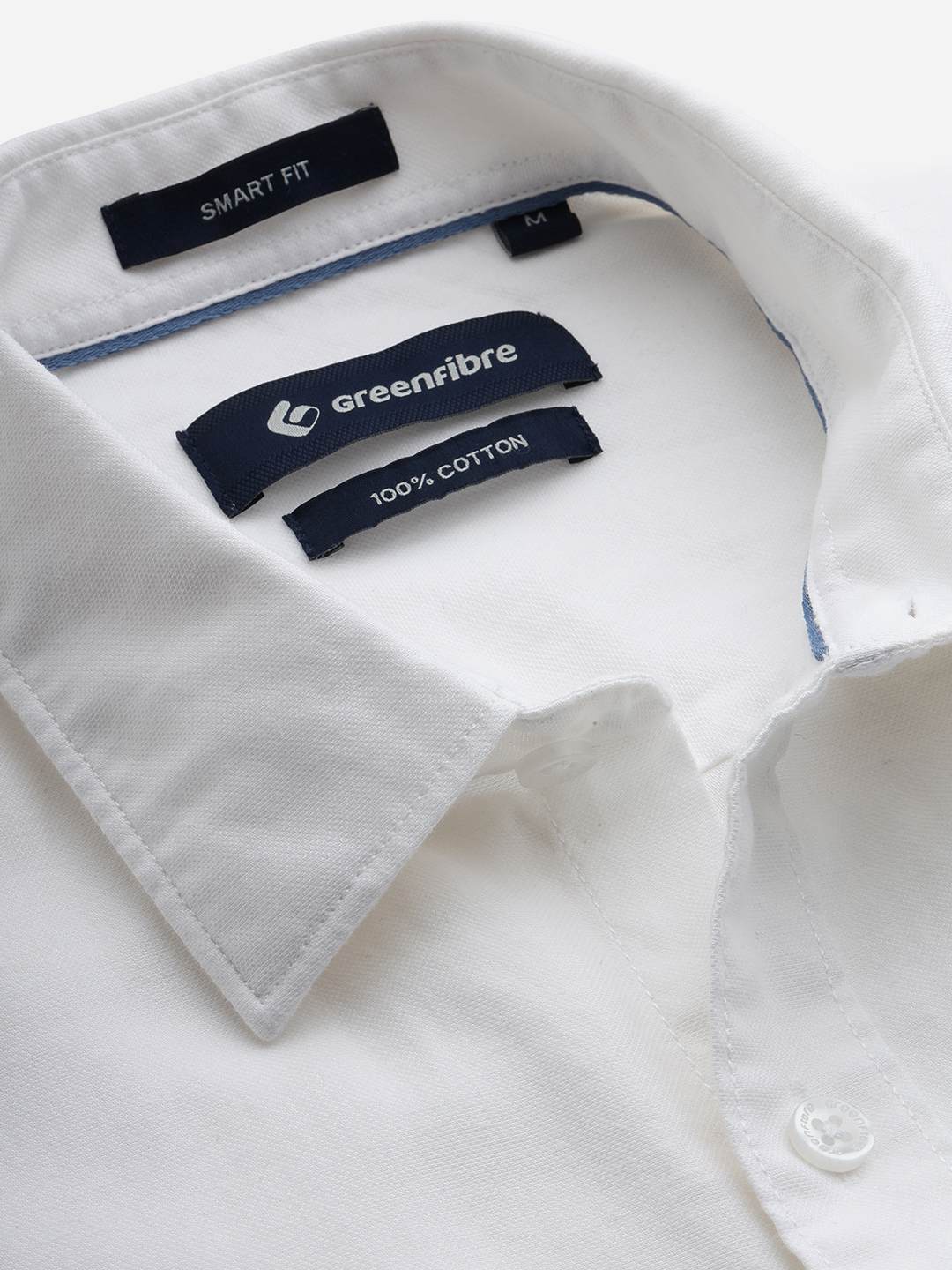 White Solid Smart Fit Semi Casual Shirt | Pehervi