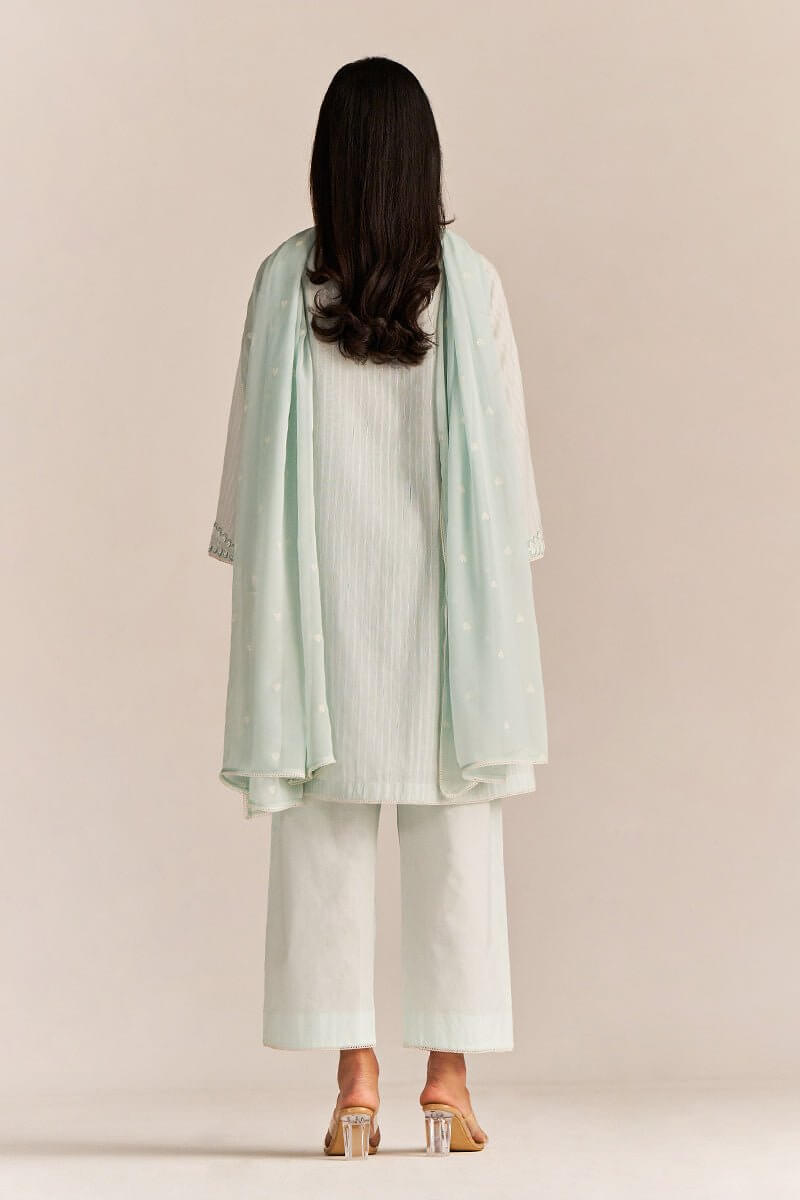 Soothing Sea Woven Cotton Kurta Set