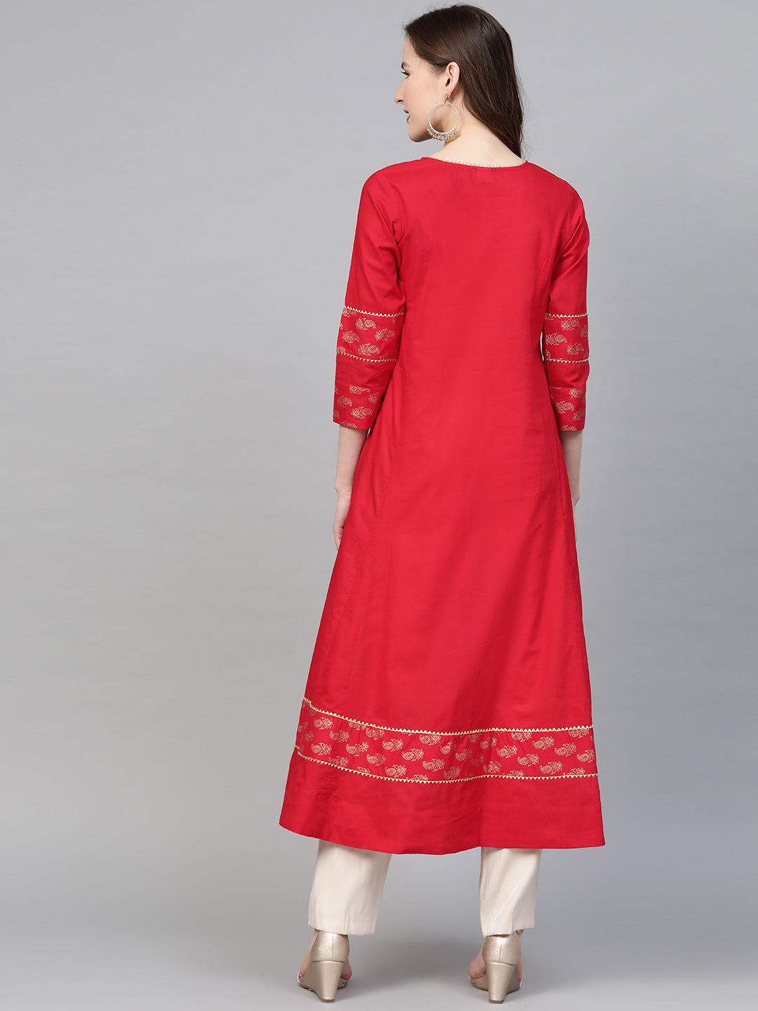 Cotton Floral Printed Anarkali Kurta