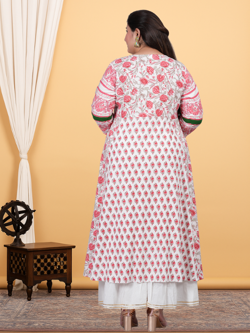Floral Printed Anarkali Kurti