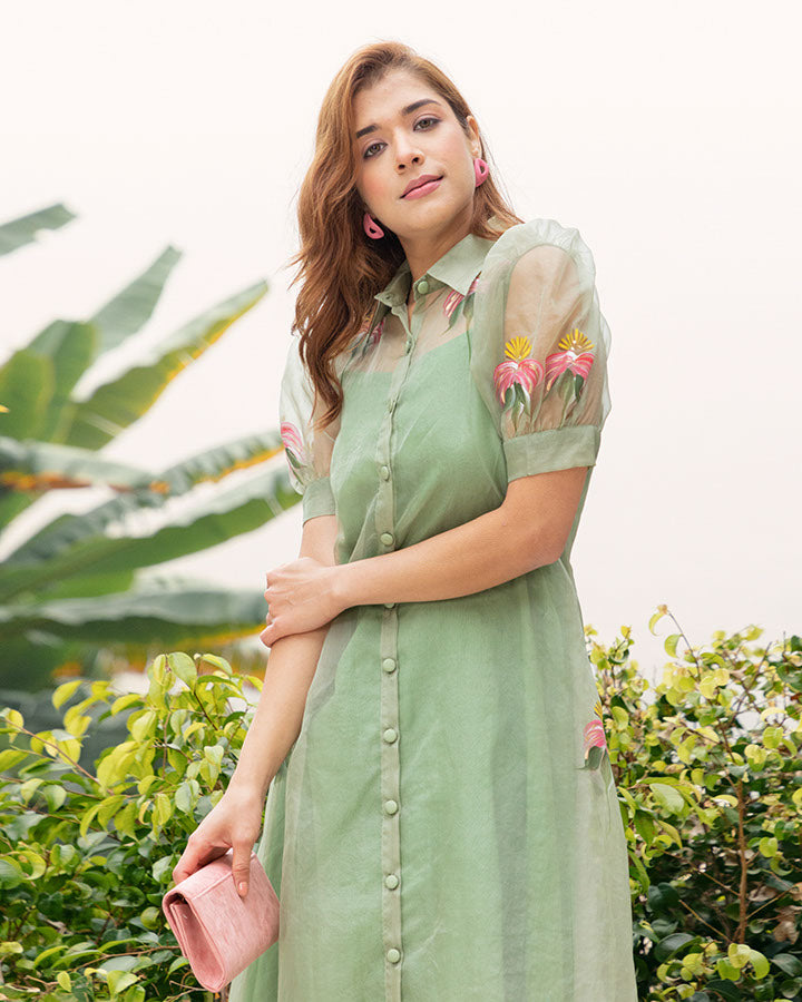 Pista Green Jacket Maxi