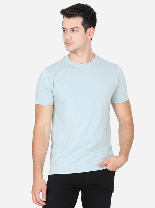 Could Blue Solid Slim Fit T-Shirt | pehervi
