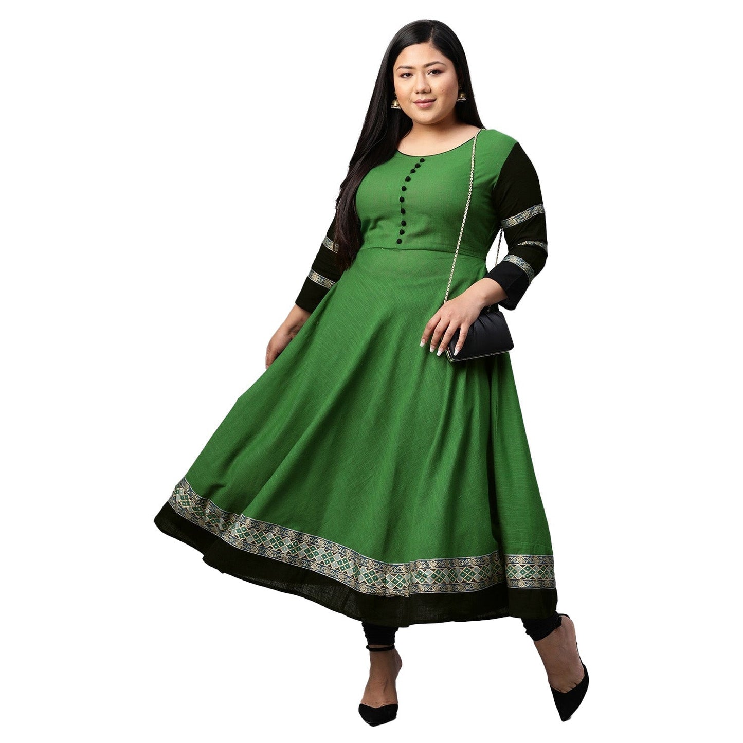 Fashion Plus Store Women's Rayon Anarkali Kurta