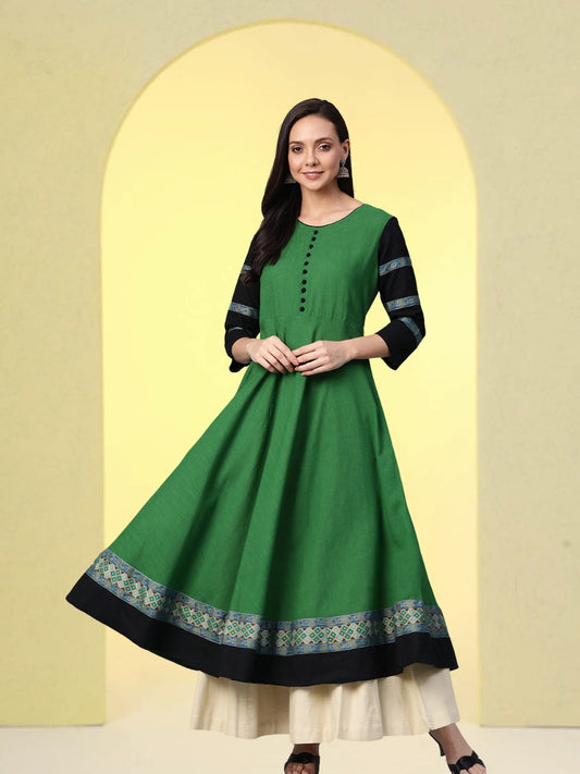 Fashion Plus Store Women's Rayon Anarkali Kurta
