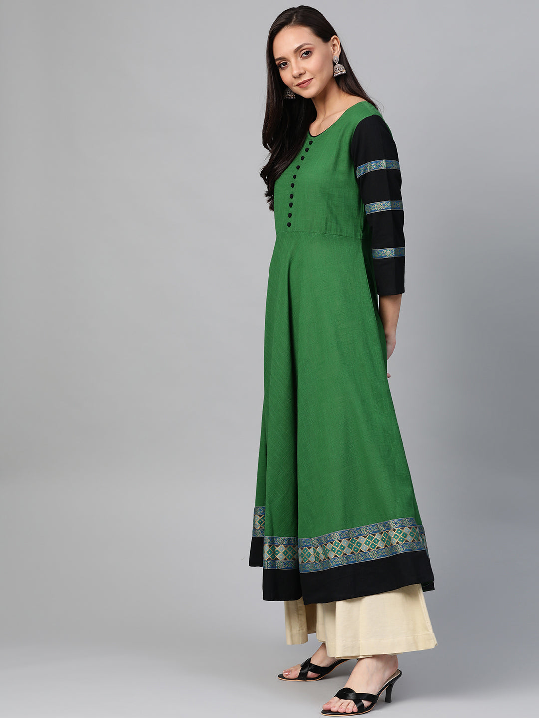 Fashion Plus Store Women's Rayon Anarkali Kurta