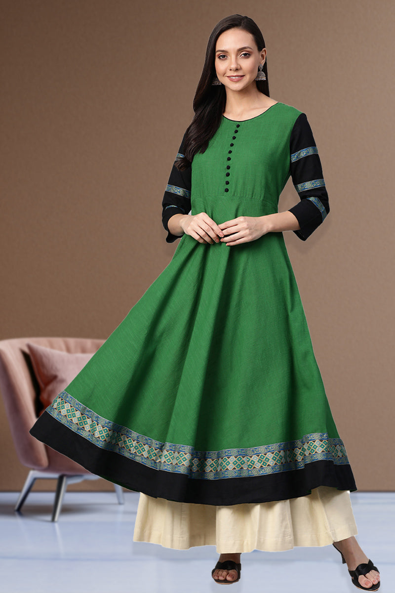 Fashion Plus Store Women's Rayon Anarkali Kurta