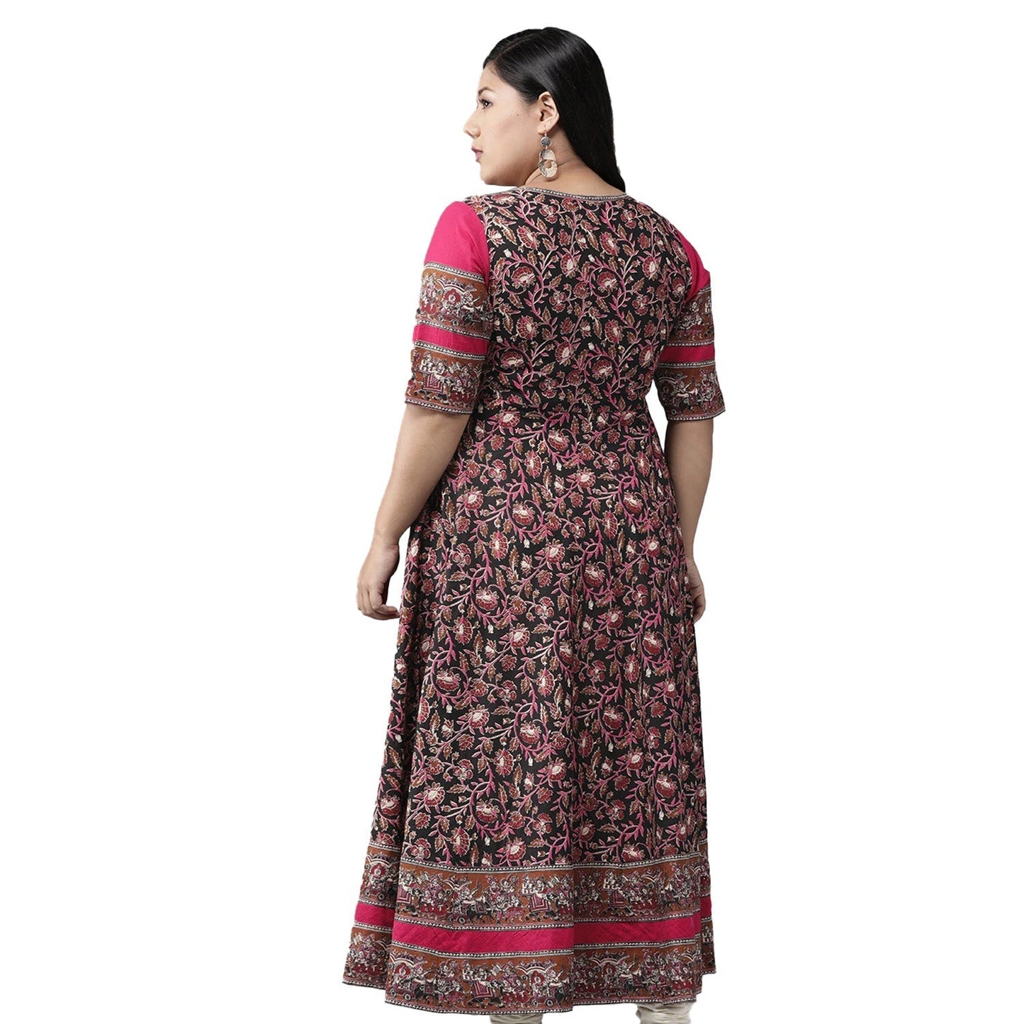 Cotton Floral Printed Anarkali Kurta