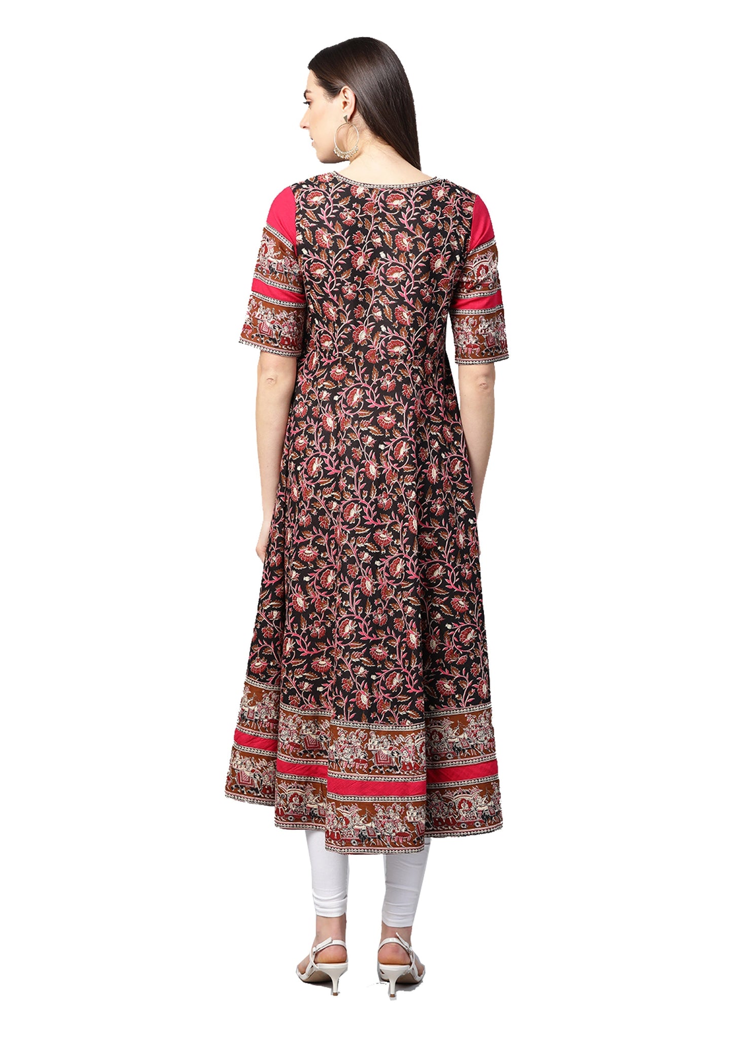 Cotton Floral Printed Anarkali Kurta