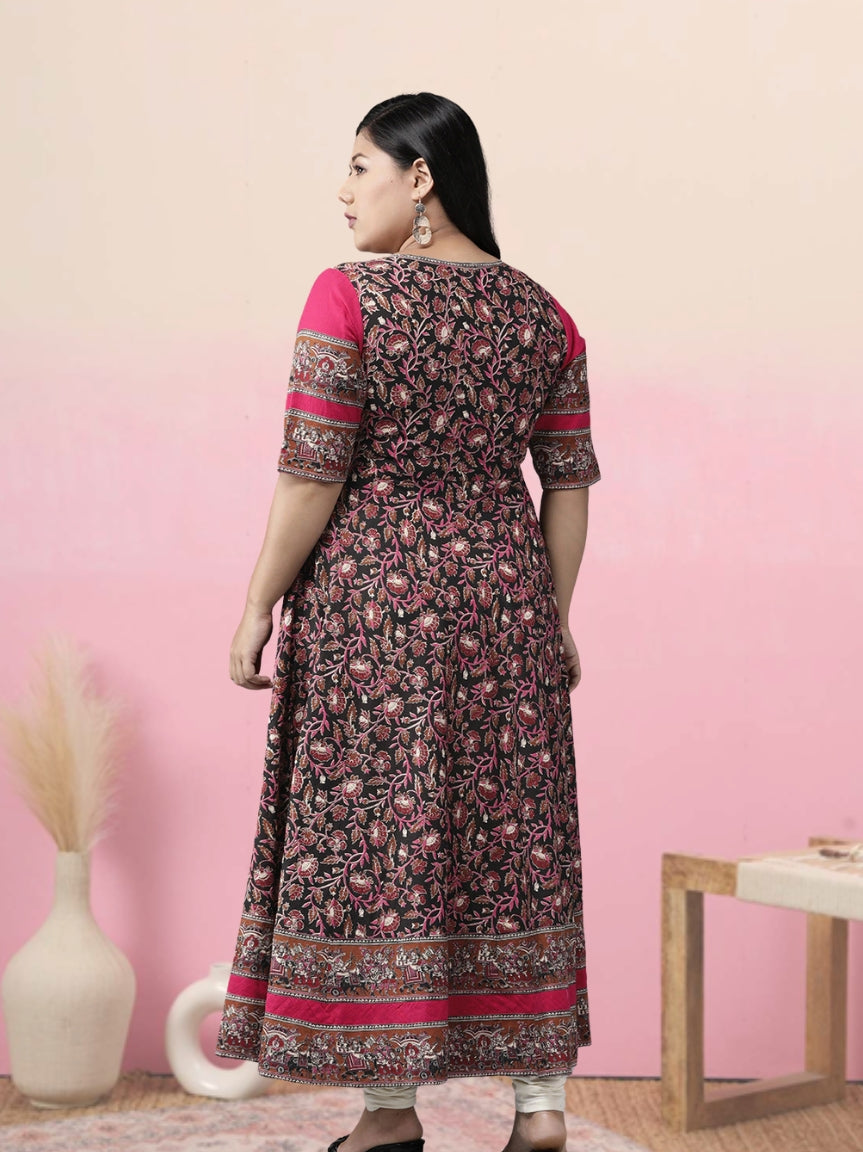 Cotton Floral Printed Anarkali Kurta