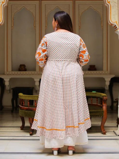 Fashion Plus Store Floral printed anarkali kurta