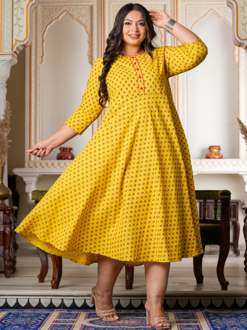 Floral Printed Anarkali kurti