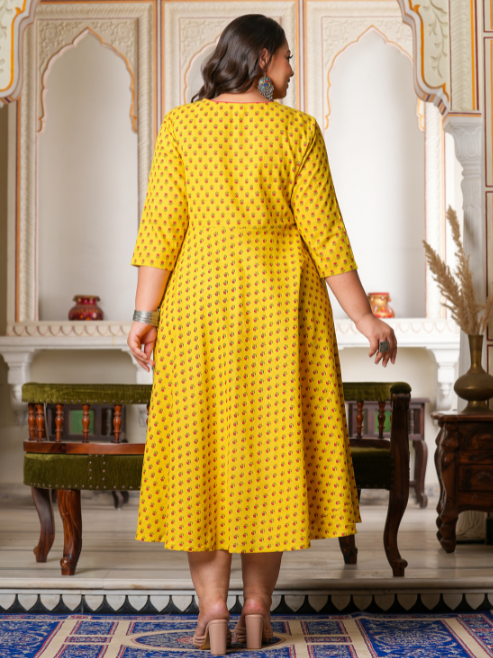 Floral Printed Anarkali kurti