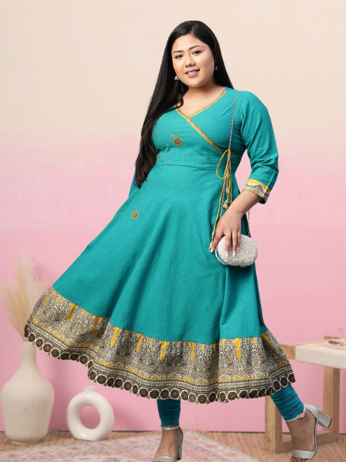 Patchwork Anarkali Kurta