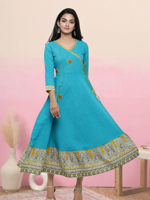 Patchwork Anarkali Kurta