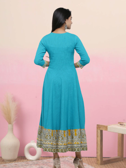 Patchwork Anarkali Kurta