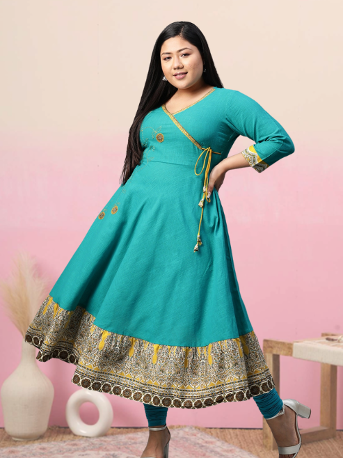 Patchwork Anarkali Kurta