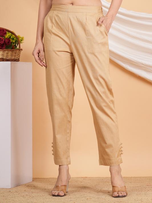 Beige Lycra Trouser (Beige)
