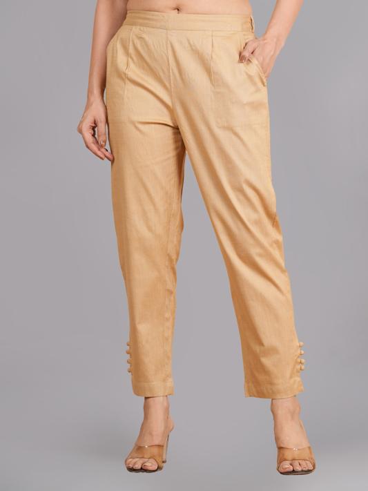 Beige Lycra Trouser (Beige)