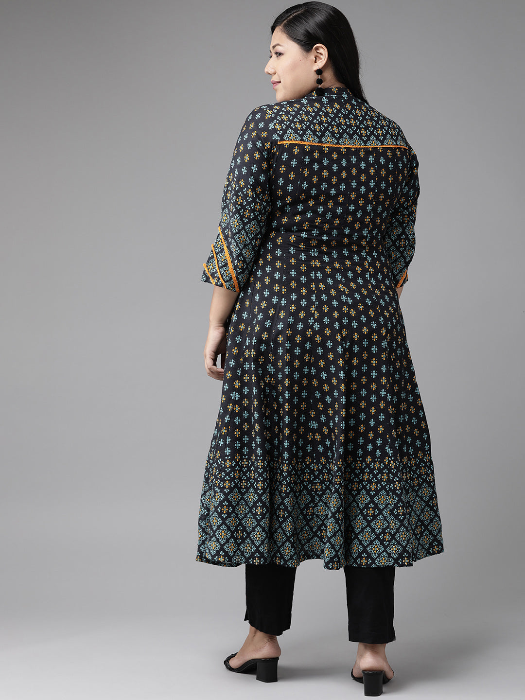 Rayon Floral Printed Anarkali Kurta