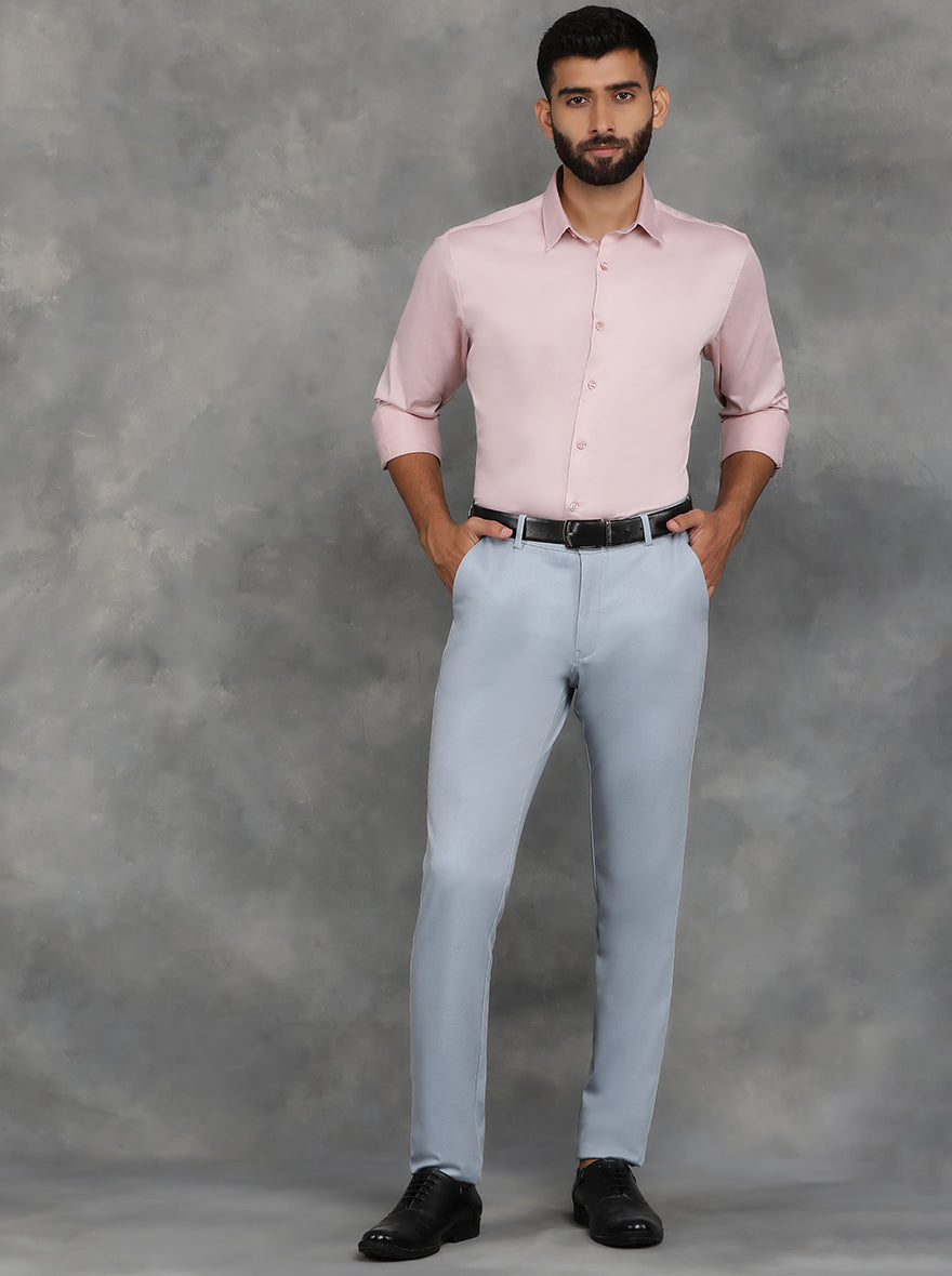Pink Solid Slim Fit Casual Shirt | pehervi