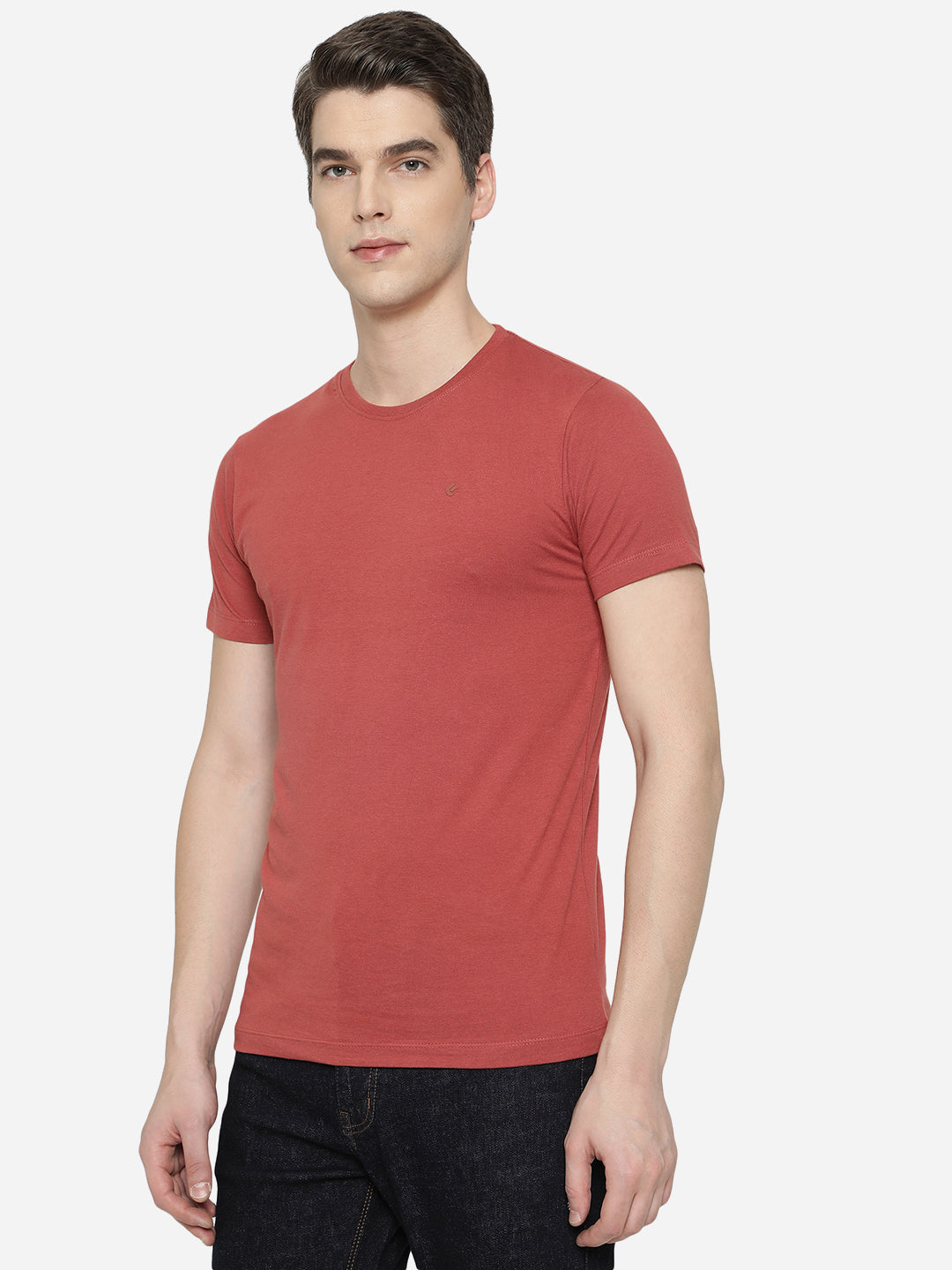 Red Solid Slim Fit T-Shirt | pehervi
