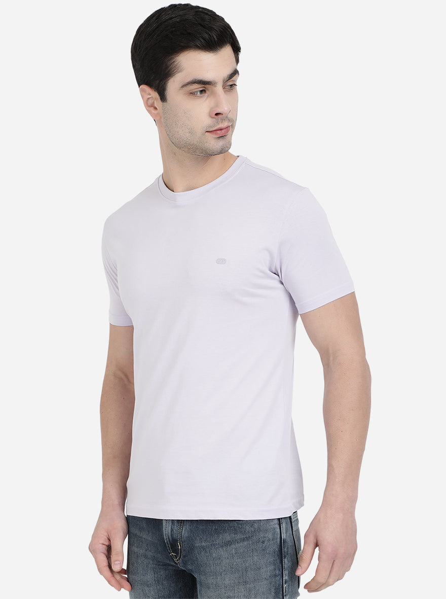 Cool Grey Solid Slim Fit T-Shirt | pehervi